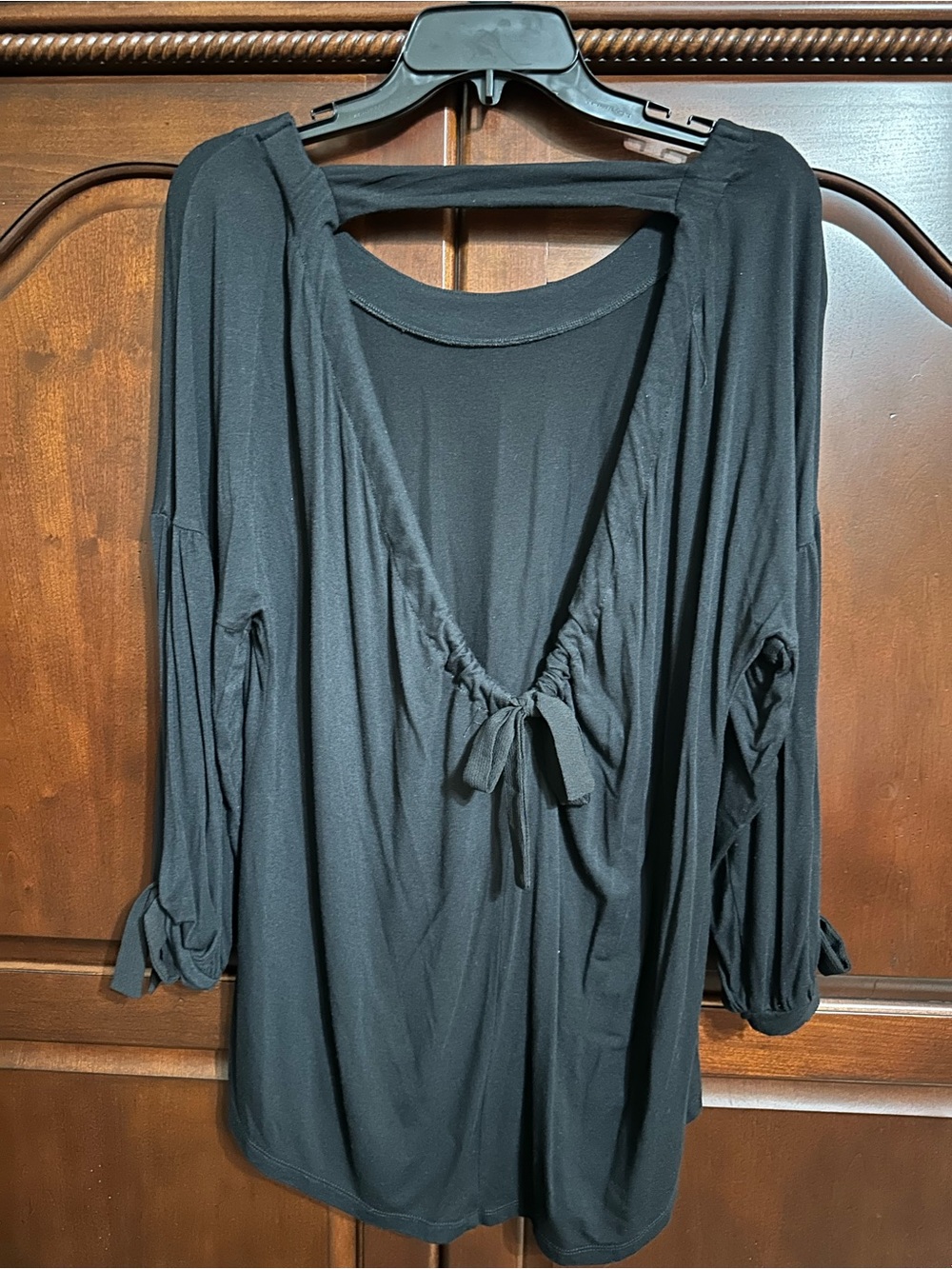 Black tunic with back tie